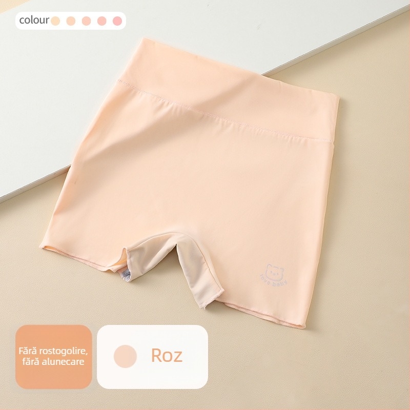 Fete: pantaloni de siguranță din mătase de gheață, 2-în-1 colanți și chiloței, Clasa A, Nylon 79,1%