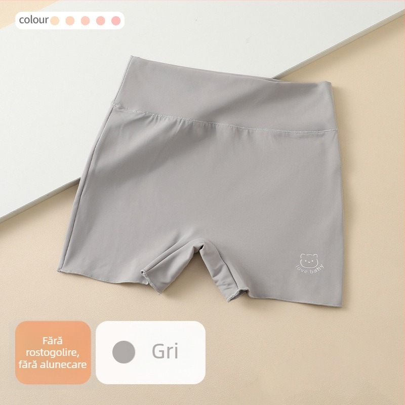 Fete: pantaloni de siguranță din mătase de gheață, 2-în-1 colanți și chiloței, Clasa A, Nylon 79,1%