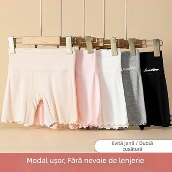 Șorturi de siguranță din bumbac pentru fete, talie înaltă, anti-transparență, 2-in-1 lenjerie pentru vară, 80% bumbac, primăvara 2025