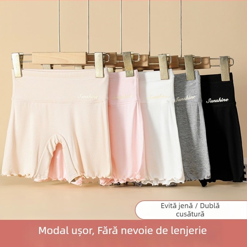 Șorturi de siguranță din bumbac pentru fete, talie înaltă, anti-transparență, 2-in-1 lenjerie pentru vară, 80% bumbac, primăvara 2025