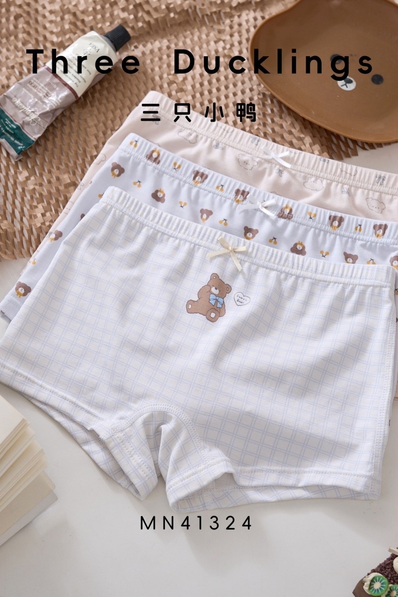 Chiloți pentru copii pentru fete Three Little Ducks – Lenzing Modal, 46% Modal, Antibacteriali și respirabili, vârsta 3–8 ani