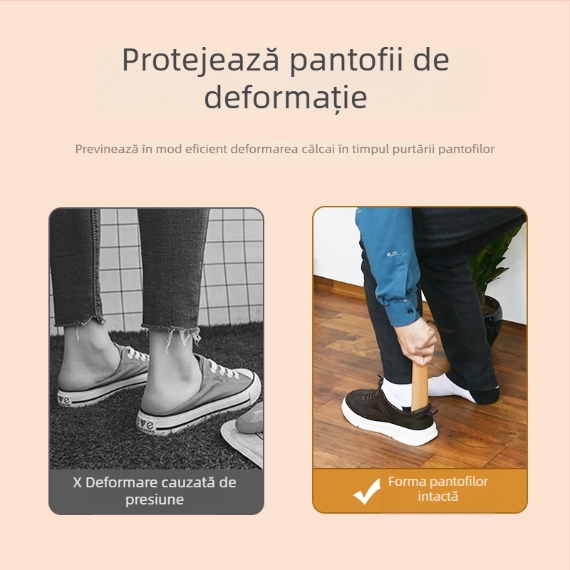 Shoehorn din lemn, stil figurativ, casual zilnic, model XB-2630, potrivit pentru toate sezoanele