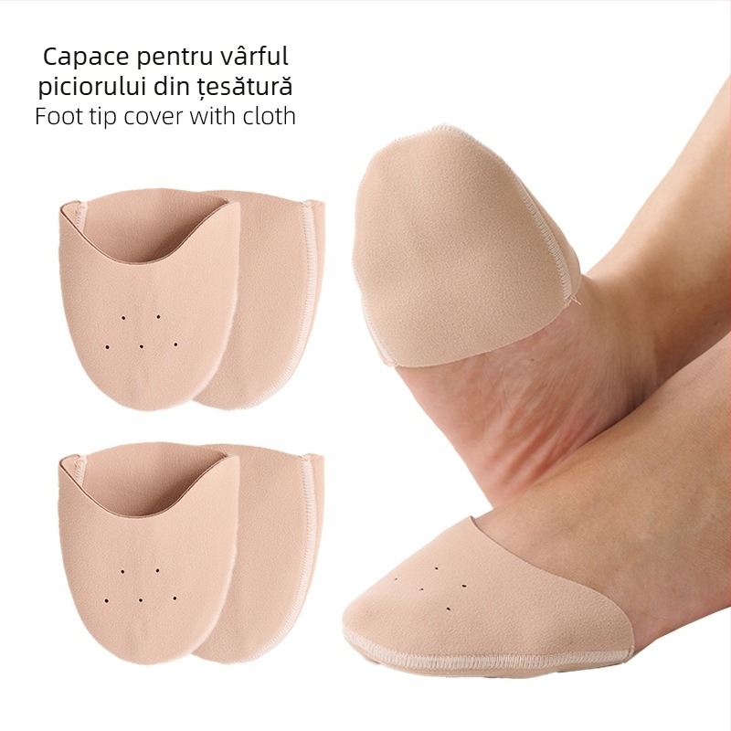 Acoperiri pentru vârfuri de balet, model Pointe covers, compatibile cu pantofi sport și pantofi din piele, protecție împotriva uzurii și absorbție a șocurilor