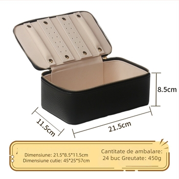 Cutie de bijuterii, model SMZ-095, material Cortex, stil Casual, duritate moale, textură solidă