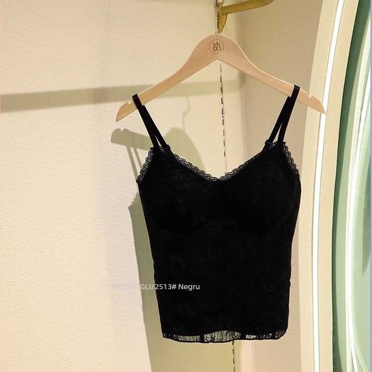 Bustier din nylon, stil franțuzesc retro, cu cupă 3/4, cupă subțire, respirabil