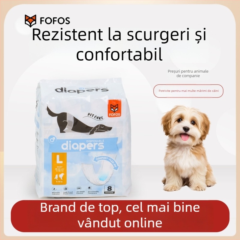 Scutece pentru câini cu plăci absorbante de urină, din țesătură nețesută – utilizare zilnică, călătorii, pentru mai multe animale