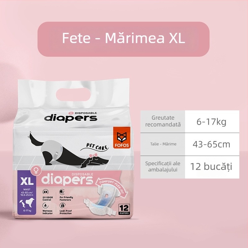 Scutece pentru câini cu plăci absorbante de urină, din țesătură nețesută – utilizare zilnică, călătorii, pentru mai multe animale