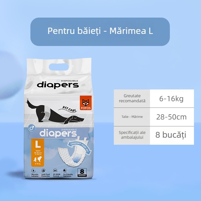 Scutece pentru câini cu plăci absorbante de urină, din țesătură nețesută – utilizare zilnică, călătorii, pentru mai multe animale