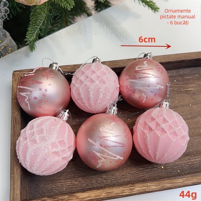 Ornament de Crăciun pentru brad — plastic, stil modern minimalist, finisaj electroplatinat, marca Yoyo