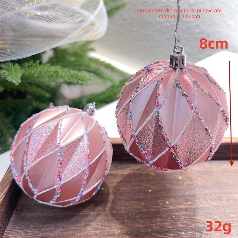 Ornament de Crăciun pentru brad — plastic, stil modern minimalist, finisaj electroplatinat, marca Yoyo