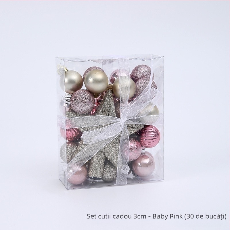 Ornament de Crăciun pentru brad — plastic, stil modern minimalist, finisaj electroplatinat, marca Yoyo