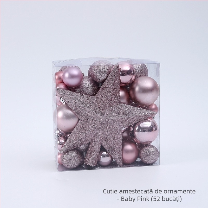 Ornament de Crăciun pentru brad — plastic, stil modern minimalist, finisaj electroplatinat, marca Yoyo