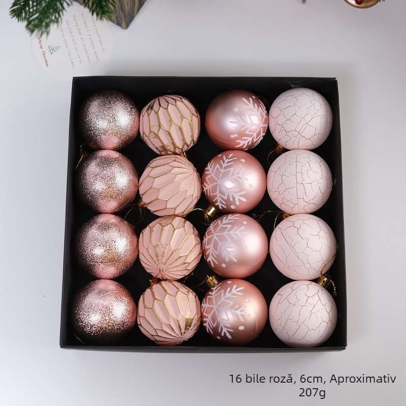 Ornament de Crăciun pentru brad — plastic, stil modern minimalist, finisaj electroplatinat, marca Yoyo