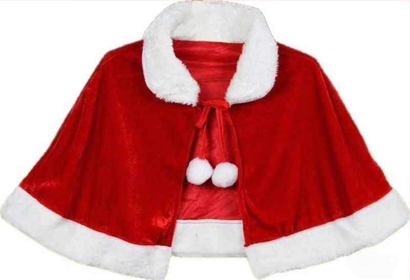 Costum de Moș Crăciun pentru copii, din catifea, cu glugă, mantie pentru petrecere de Crăciun – model monocrom