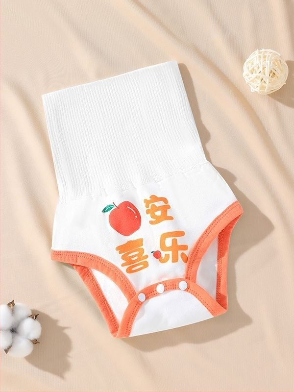 Bebeluși pantaloni din bumbac 100% cu talie înaltă pentru protecția abdomenului, pentru nou-născuți, fără cusături – Bei Le Yi