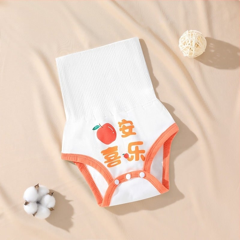 Bebeluși pantaloni din bumbac 100% cu talie înaltă pentru protecția abdomenului, pentru nou-născuți, fără cusături – Bei Le Yi