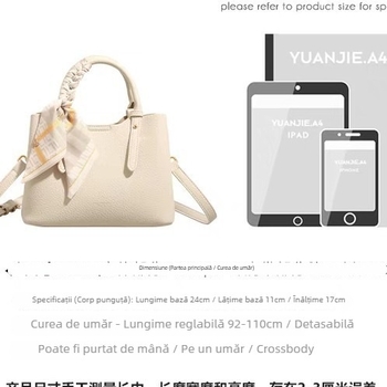 Geantă de umăr pentru femei, în stil urban minimalist – PU, formă orizontală pătrată, fermoar, căptușeală poliester, brand Qiaomeni luggage