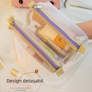 Geantă de cosmetică cu design patru în unu, capacitate mare, multifuncțională, poliester, pentru călătorii