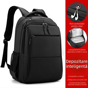 Rucsac de călătorie, compatibil cu bagajul pe roți, capacitate 36–55 L, material Oxford, impermeabil, curea cu pernă de aer, călătorie de afaceri