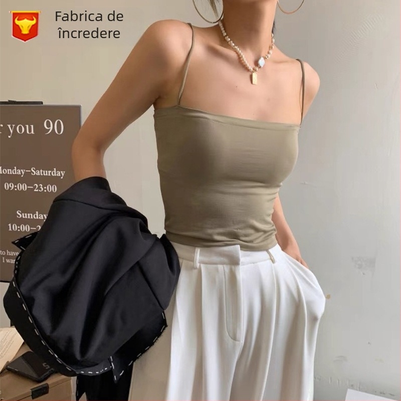Bustier fără bretele cu pernă pentru sân | Cupă 3/4, cupă modelată subțire, material nylon/lycra, stil vestă