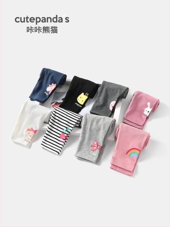 Colanți pentru fetițe, material din bumbac amestec, 92% bumbac, talie medie, primăvară-toamnă, vârstă 1–3 ani