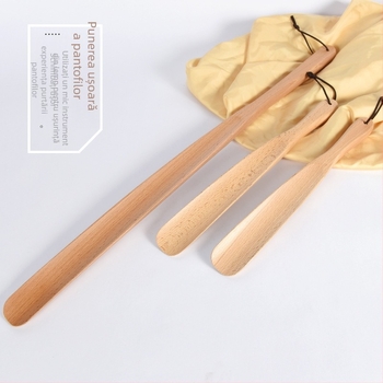 Cârlig de încălțăminte din lemn de fag cu mâner lung – Model XD-2358, Konbida (pentru persoane în vârstă și însărcinate)