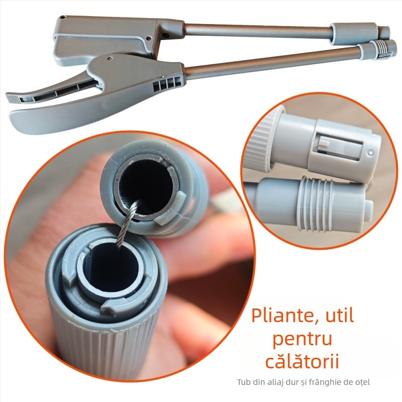 Ajutor multifuncțional pentru încălțăminte cu mâner lung și clips — Model 20524654, pentru persoane în vârstă și gravide