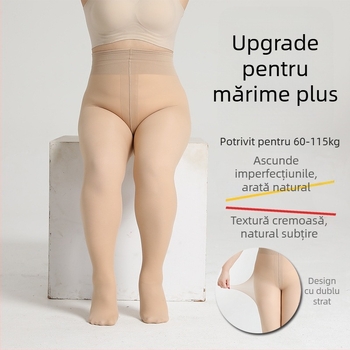 Colanți cu căptușeală din fleece, ridicare a fesierului și modelare, grosime medie, model solid