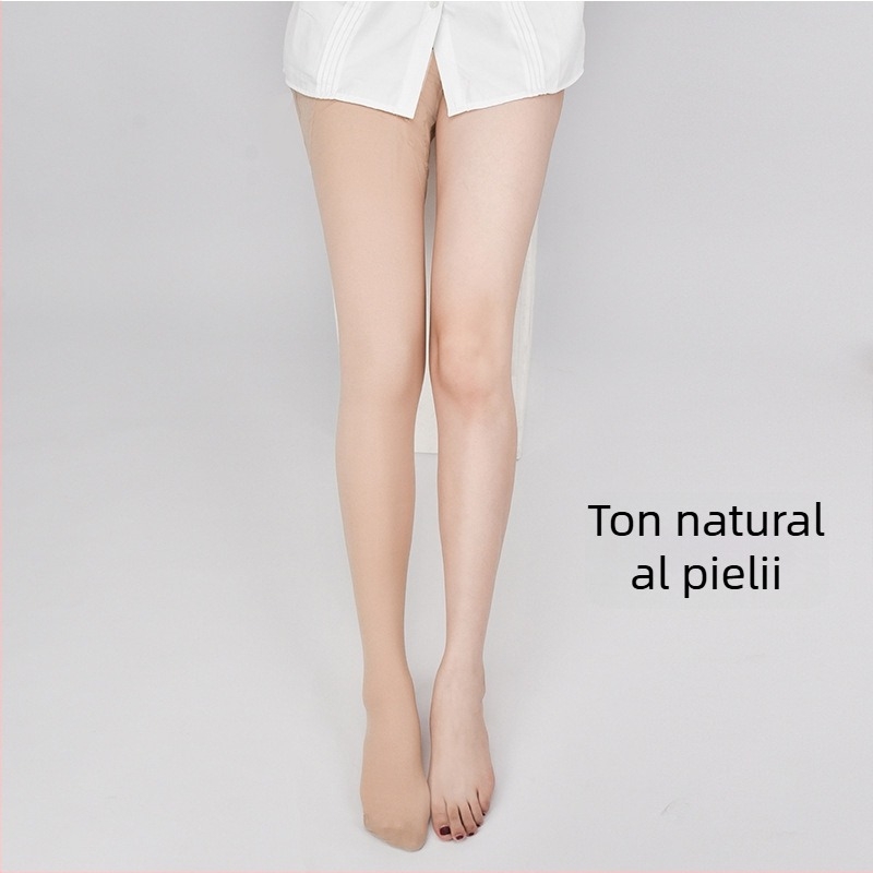 Colanți cu căptușeală din fleece, ridicare a fesierului și modelare, grosime medie, model solid