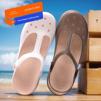 Papuci pentru femei, interior/exterior, antiderapante, talpă EVA și partea superioară EVA, respirante, grosime talpă 1.5–3.5 cm