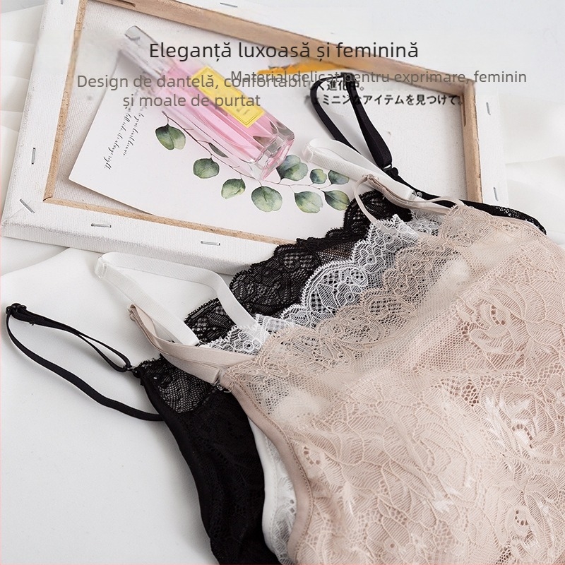 Bustier din mătase, fără bretele, cupe căptușite, cu formă subțire, stil franțuzesc, spate decupat