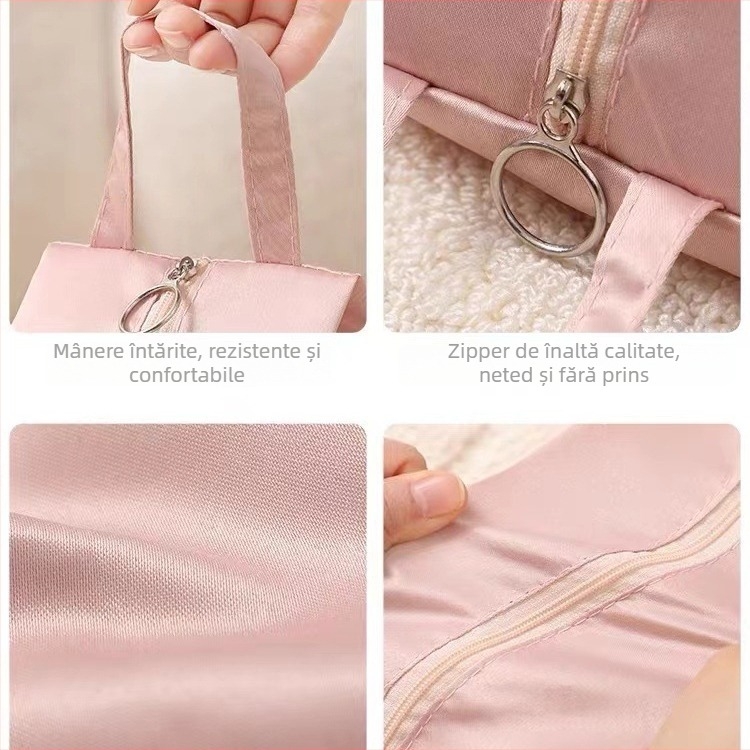 Organizator de călătorie pentru lenjerie și șosete, material satin, multifuncțional, stil geantă