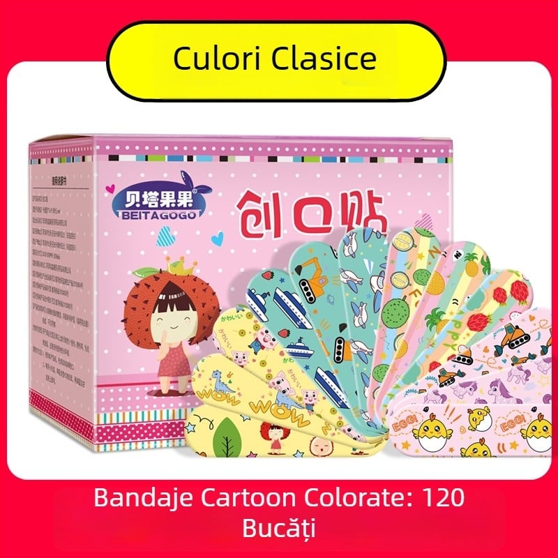 Band-Aid PE, unic de utilizare, stil medical, 100 plasturi pe cutie