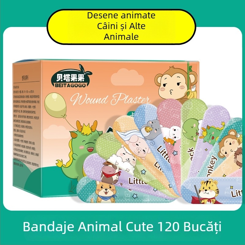 Band-Aid PE, unic de utilizare, stil medical, 100 plasturi pe cutie