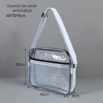 Geantă de laptop Bridge A35 din PVC, cu fermoar, anti-statică, pentru notebook și tabletă, stil crossbody/business