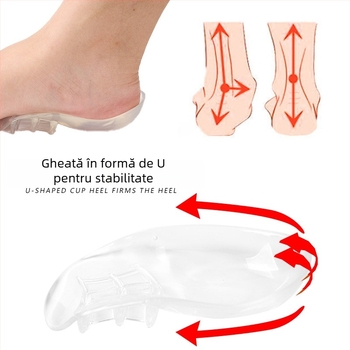 Tălpi ortopedice pentru platfus - talpă de jumătate cu sprijin pentru arc, pentru adulți, unisex, compatibile cu adidași, pantofi din piele, botine și încălțăminte din țesătură