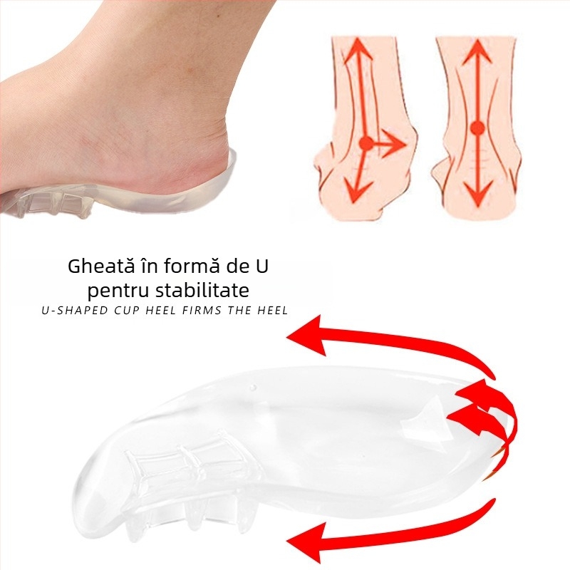 Tălpi ortopedice pentru platfus - talpă de jumătate cu sprijin pentru arc, pentru adulți, unisex, compatibile cu adidași, pantofi din piele, botine și încălțăminte din țesătură