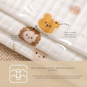 Soft Yun Sac de dormit pentru bebeluți fără mâneci, din bumbac muselină, vară ușor, anti-kick