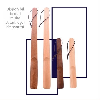 Încălțător de pantofi din lemn cu mâner lung, drept, pentru uz casnic; material: lemn masiv; marcă Li can; stil: încălțător, utilizare zilnică