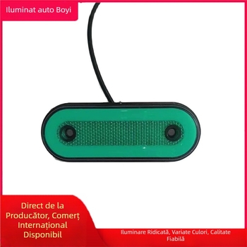 Lumină LED pentru camper, semnalizare laterală cu ghidaj de lumină pe margine bidirecțional (24V, material: placă de fier și plasticuri inginerești, model: ghidaj de lumină pe margine bidirecțional)