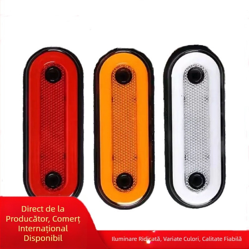 Lumină LED pentru camper, semnalizare laterală cu ghidaj de lumină pe margine bidirecțional (24V, material: placă de fier și plasticuri inginerești, model: ghidaj de lumină pe margine bidirecțional)