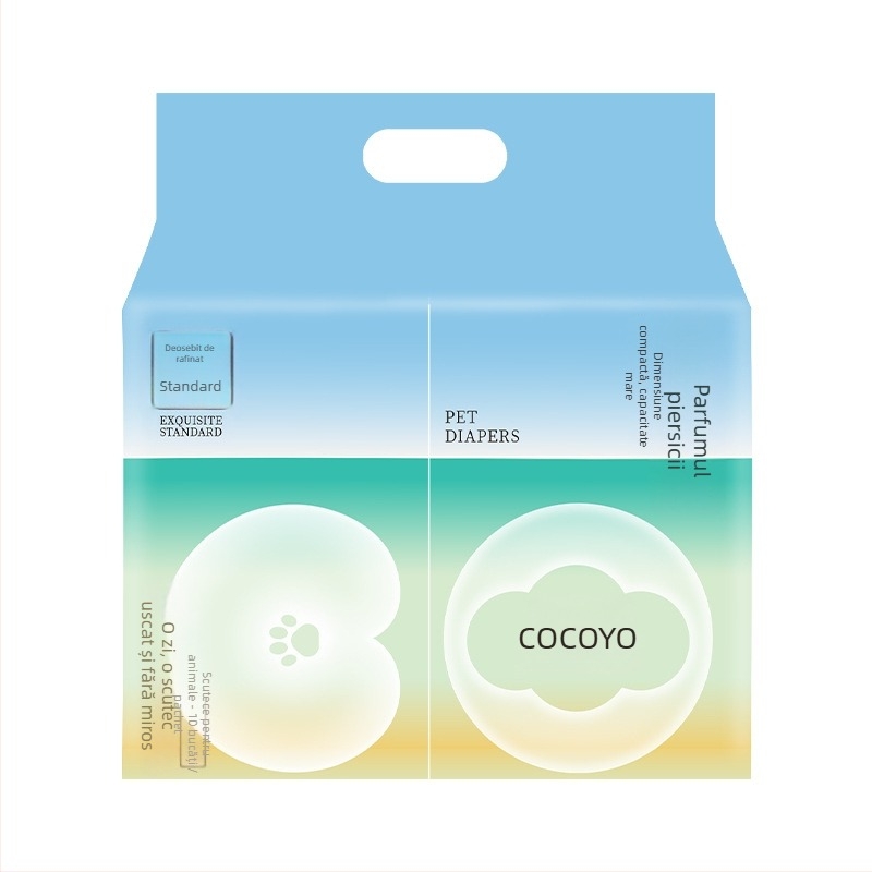 COCOYO Claw Scutece pentru câini cu bandă absorbantă pentru urină – Deodorant și protecție împotriva scurgerilor, 10 buc./pachet, material 3S ultra-moale nețesut