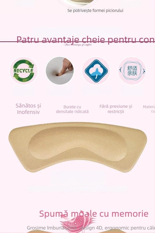 Lipici pentru călcâi 4D, transparent – pernă antiuzură pentru încălțăminte, potrivit pentru pantofi sport, din piele, cizme, sandale, încălțăminte casual și de lucru, pentru toate anotimpurile