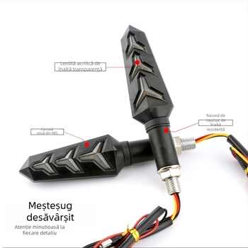 Lampă LED în formă de os de pește pentru vehicule 12V, compatibil universal, IP67 impermeabil, durată de viață 50.000 de ore