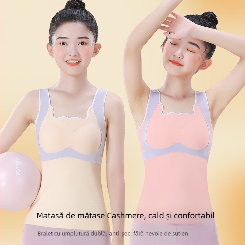 Vestă termică pentru fete – 94,3% poliester / 5,7% spandex, pentru vârsta 8+ (înălime peste 140 cm)