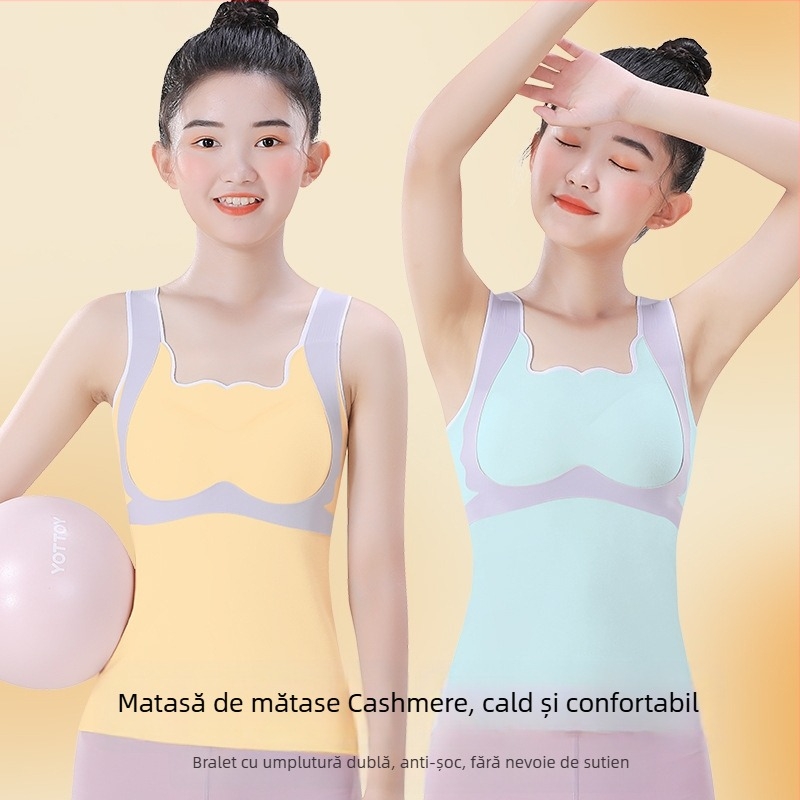 Vestă termică pentru fete – 94,3% poliester / 5,7% spandex, pentru vârsta 8+ (înălime peste 140 cm)