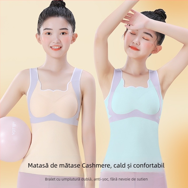 Vestă termică pentru fete – 94,3% poliester / 5,7% spandex, pentru vârsta 8+ (înălime peste 140 cm)