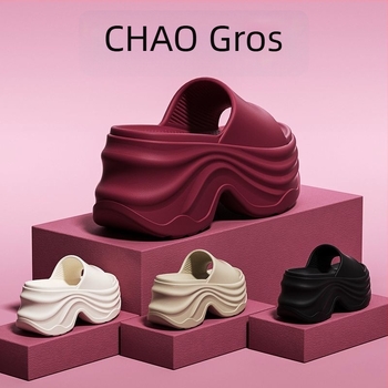 Sandale flip-flop pentru femei, talpă de 8 cm, toc tip wedge 3–6 cm, EVA partea superioară, interiorul și talpa, stil casual de vară