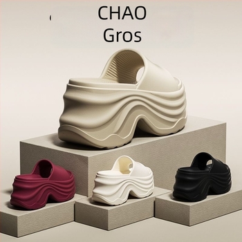 Sandale flip-flop pentru femei, talpă de 8 cm, toc tip wedge 3–6 cm, EVA partea superioară, interiorul și talpa, stil casual de vară