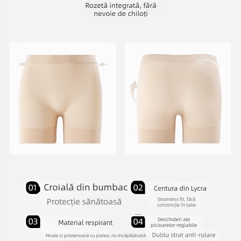 Pantaloni de siguranță pentru femei, talie înaltă, fără cusături, anti-expunere, nailon, colanți și șorți într-o piesă